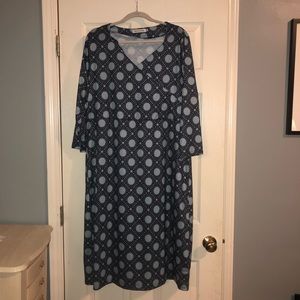 Geometric Print Mislook Dress Sz 3X for Work & Play!